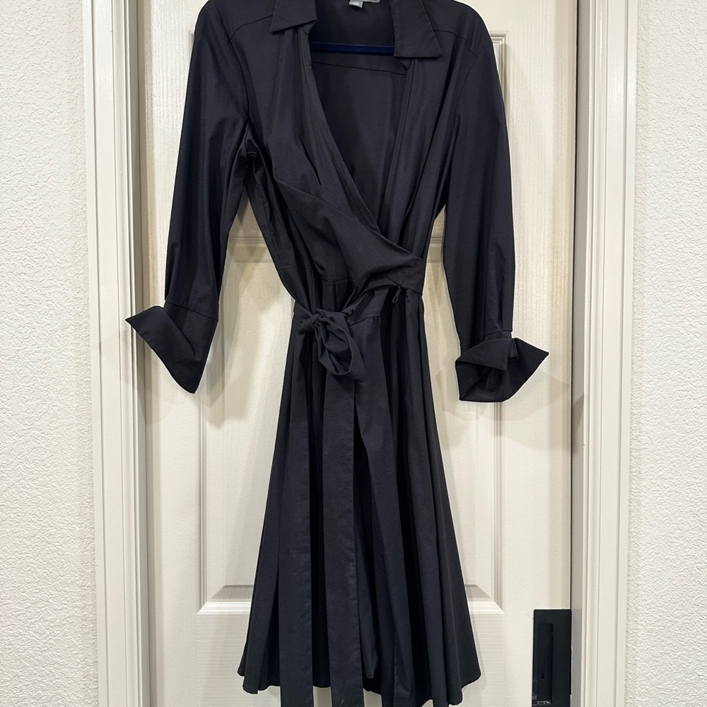 Donna Ricco Elegant Black Wrap Dress